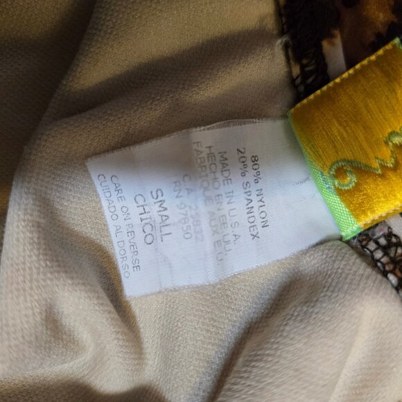 Y2K One Piece high Cut Leopard Print Swimsuit Womens Size S Deep V Lace Up - Picture 10 of 11